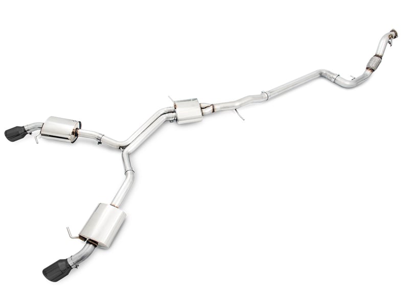 awe tuning 18 audi b9 a5 touring edition exhaust dual outlet - diamond black tips (includes dp) 3015-33090