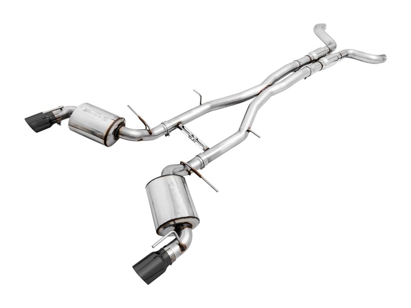 awe tuning 16-22 chevy camaro ss resonated cat-back exhaust - touring edition (diamond black tips) 3015-33102