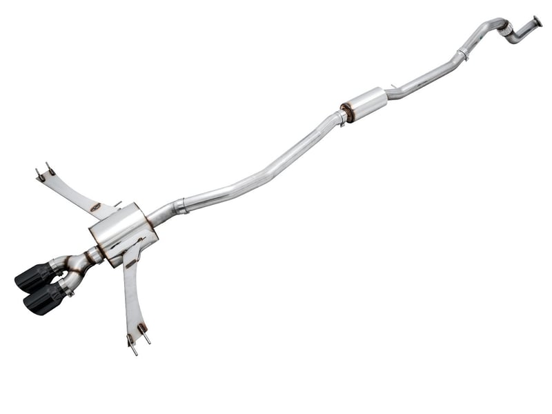 awe tuning 17-20 honda civic si touring edition exhaust w/front pipe & dual diamond black tips 3015-33122