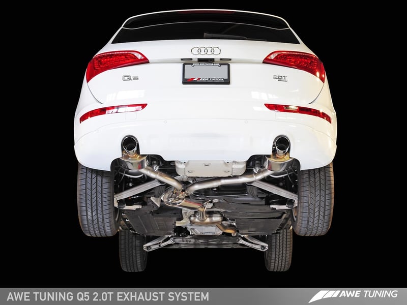 awe tuning 10-17 audi 8r q5 2.0t touring edition exhaust - diamond black tips 3015-33030