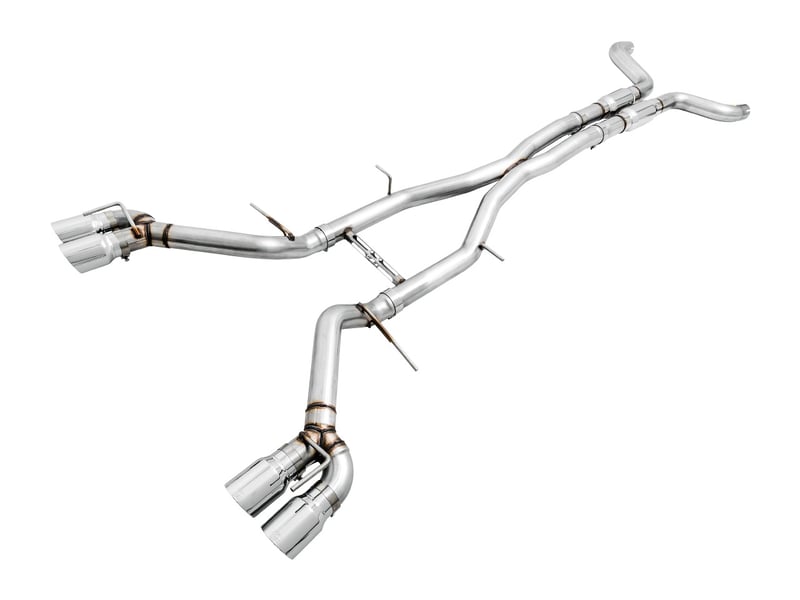 awe tuning 16-22 chevy camaro ss resonated cat-back exhaust -track edition (quad chrome silver tips) 3015-42090