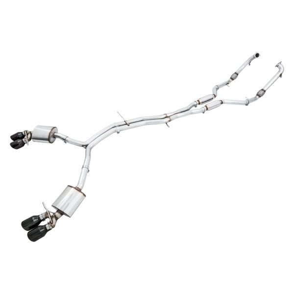 awe tuning 18-21 audi b9 s5 sportback 3.0t touring exhaust (res. for perf. dp) 102mm - chrome silver tips 3015-42130