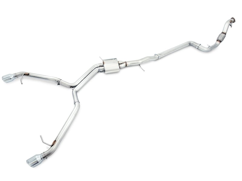 awe tuning 17-18 audi b9 a4 track edition exhaust dual outlet - chrome silver tips (includes dp) 3020-32024