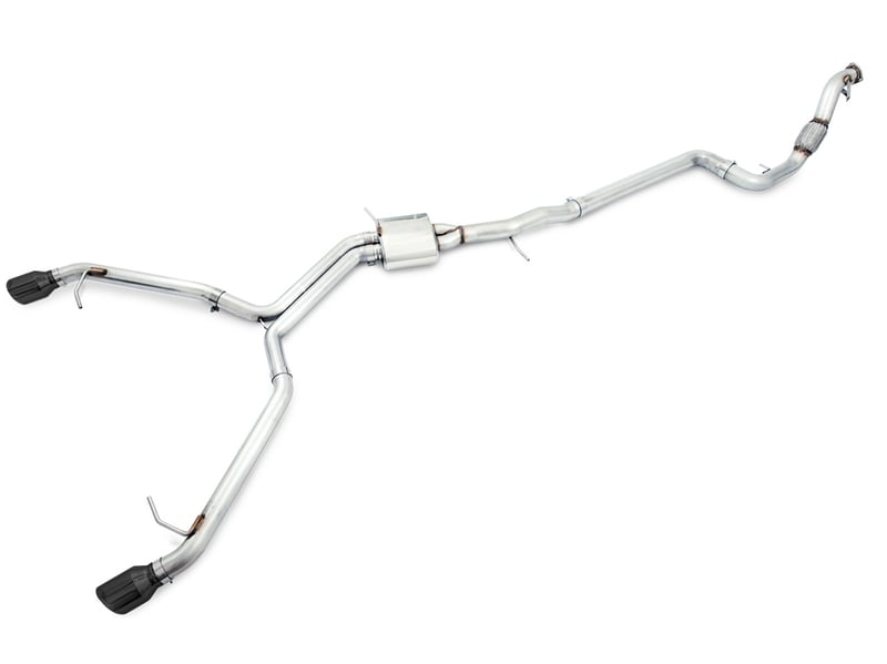 awe tuning 18 audi b9 a5 track edition exhaust dual outlet - diamond black tips (includes dp) 3020-33034