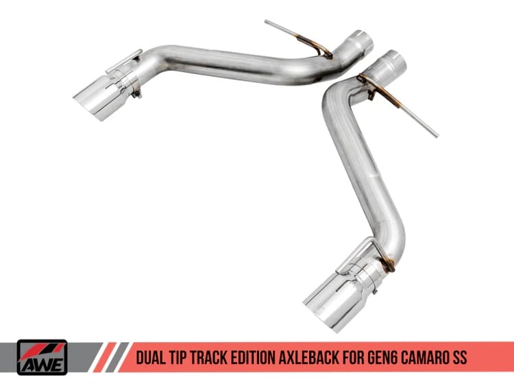 awe tuning 16-22 chevrolet camaro ss axle-back exhaust - track edition (chrome silver tips) 3020-32049