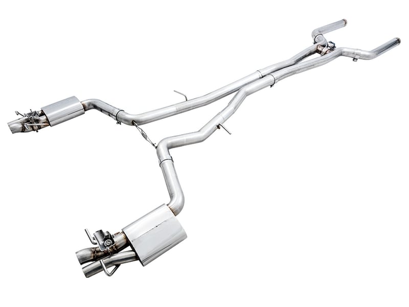 awe tuning 19-20 mercedes-benz c63/s amg coupe (w205) w/dpe switchpath exhaust system - no tips 3025-11007