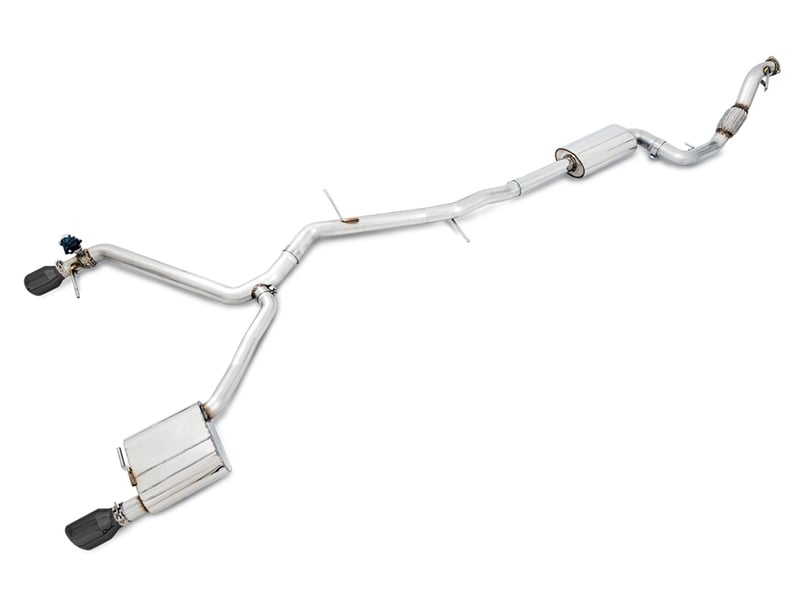 awe tuning audi 17-18 b9 a4 switchpath exhaust dual outlet - diamond black tips (includes dp and remote) 3025-33014