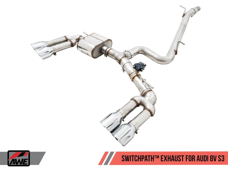 awe tuning 15-20 audi 8v s3 switchpath exhaust w/diamond black tips 102mm 3025-43072