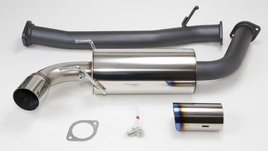 hks mazda rx8 75mm single ti-tip hi power cat-back exhaust 31006-bz001