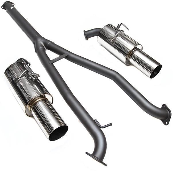 hks 08-09 mitsubishi lancer evo 10 hi-power dual tip catback exhaust 31008-bm001