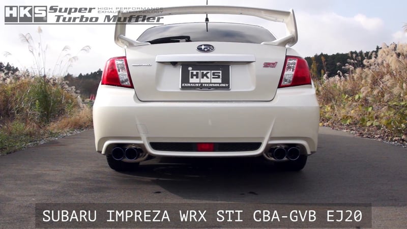 hks super turbo muffler subaru impreza wrx sti gvb ej20 31029-af014