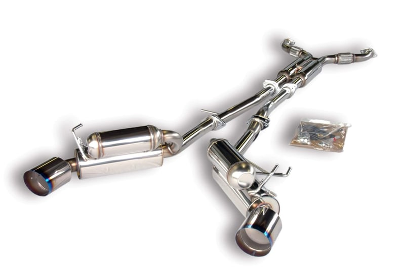 hks 03-06 nissan 350z dual hi-power titanium tip catback exhaust 32009-bn001