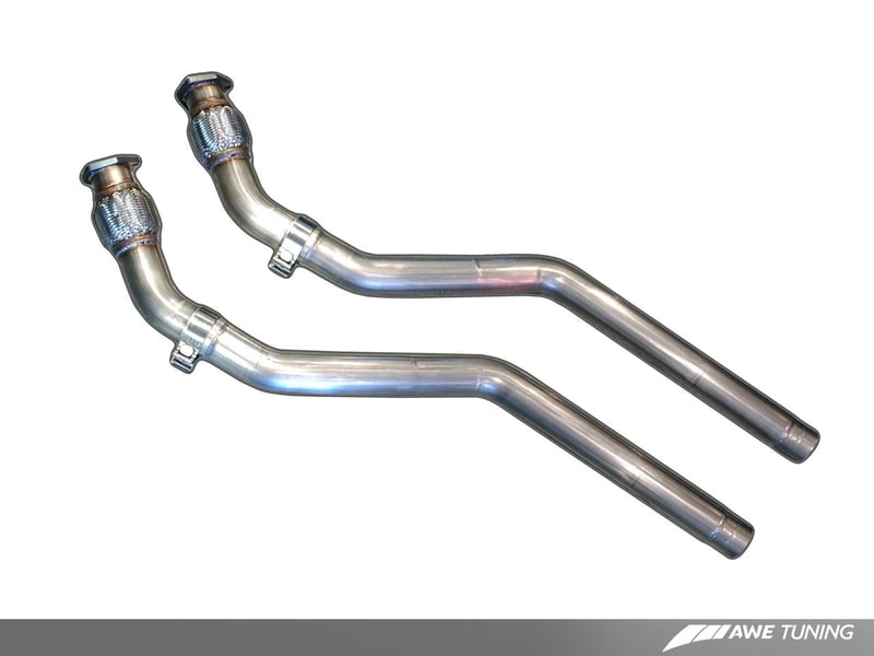 awe tuning audi b8 4.2l non-resonated downpipes for s5 3215-11036