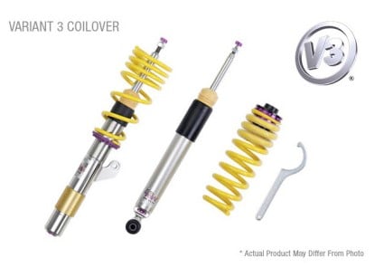 kw coilover kit v3 2018+ audi a5 (b9) cabrio quattro w/o electronic dampening (50mm) 352100cd