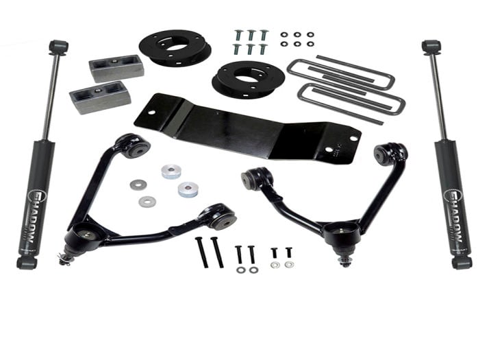 superlift 07-16 chevy silv 1500 4wd 3.5in lift kit w/ cast steel control arms & rear shocks 3700