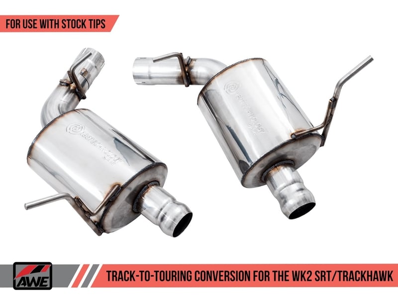 awe tuning 14-21 jeep grand cherokee srt/trackhawk track-to-touring conversion kit (use w/stock tips) 3815-31001