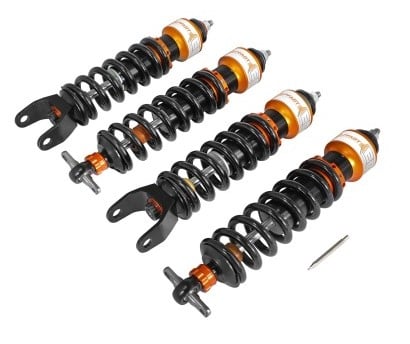 afe control pfadt series featherlight single adj drag racing coilover system; 97-13 chevy corvette 430-401002-n