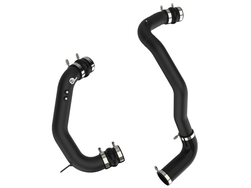 afe bladerunner intercooler 3in inlet/outlet tube 08-10 ford diesel trucks v8 6.4l (td) 46-20074-b