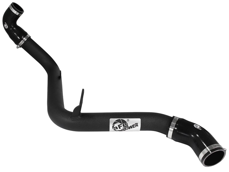 afe bladerunner 2.5in intercooler hot side tubes, 13-18 ford focus st 2.0l (t) *black* 46-20188-b