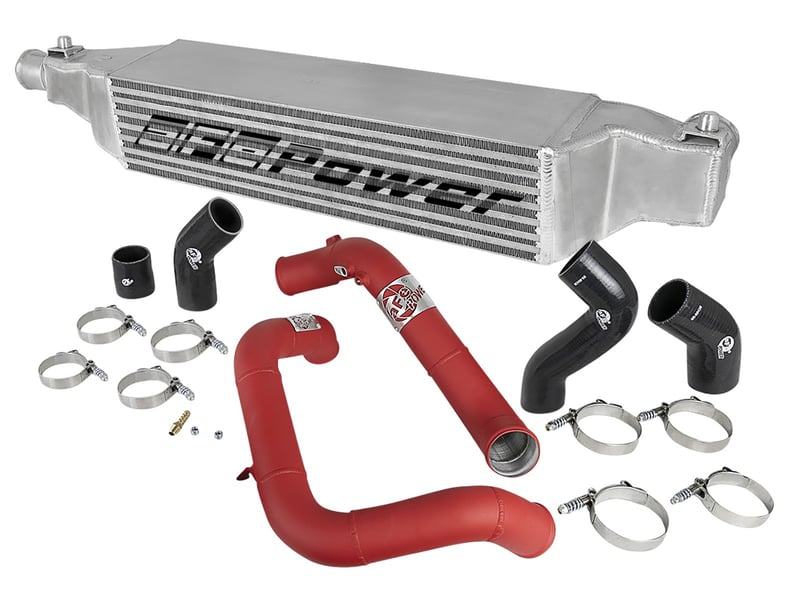 afe bladerunner gt series intercooler package w/tubes red 16-21 honda civic i4-1.5l (t) 46-20342-r