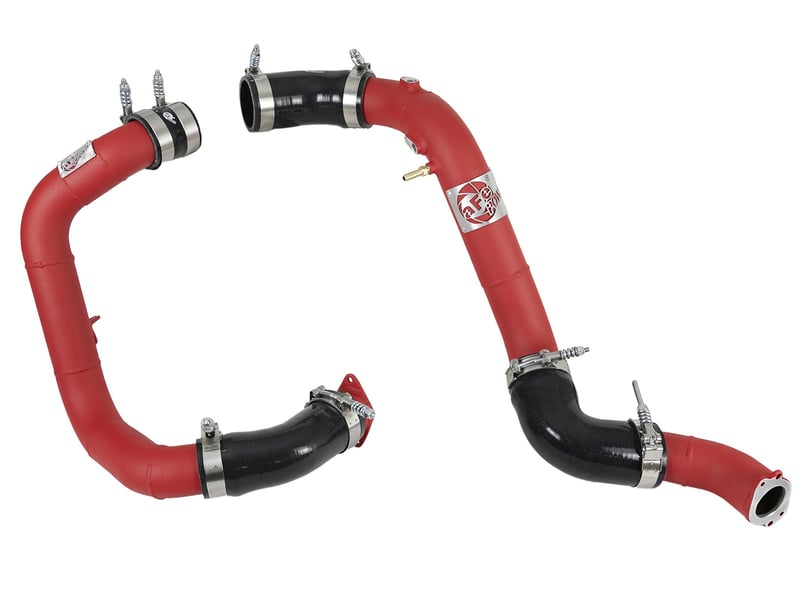 afe bladerunner 2.25in & 2.5in intercooler tubes hot & cold 16-21 honda civic i4-1.5l (t) - red 46-20344-r