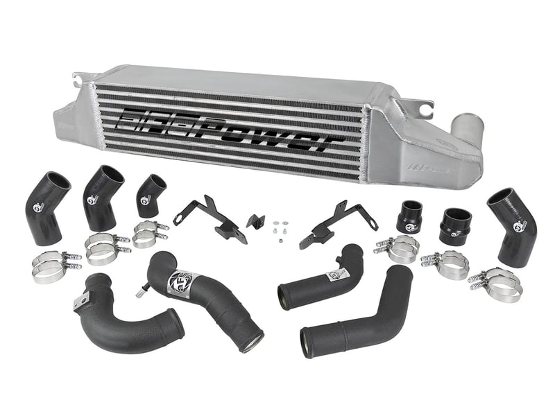 afe bladerunner gt series intercooler package w/ tubes black 17-20 fiat 124 spider i4-1.4l (t) 46-20352-b