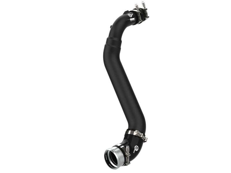 afe bladerunner intercooler cold charge pipe black 3.5-2.75in 21 ford f-150 v6-2.7l (tt) 46-20479-b