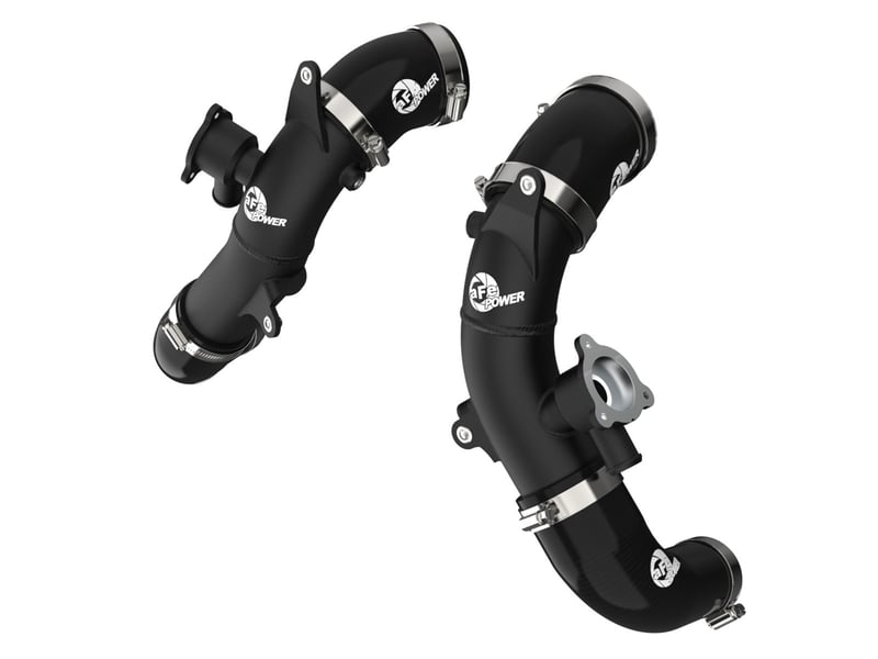 afe 2022 toyota tundra v6-3.5l (tt) bladerunner 2.5in aluminum hot charge pipe - black 46-20568-b
