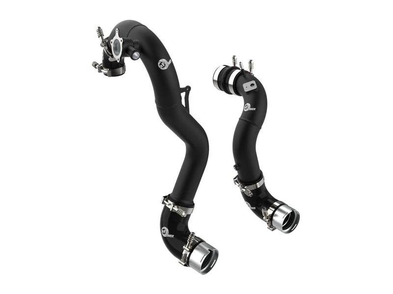 afe 21-22 ford bronco l4-2.3l (t) bladerunner alum hot/cold charge pipe kit - black 46-20574-b