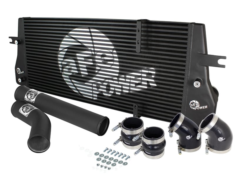 afe bladerunner street series intercooler w/ tubes 94-02 dodge diesel trucks l6-5.9l (td) 46-21062-b