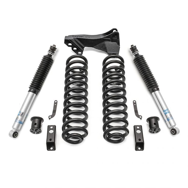 readylift 2.5" coil spring front lift kit w/ bilstein front shocks 2017-2021 ford f-250/f-350 super duty diesel 4wd 46-2723
