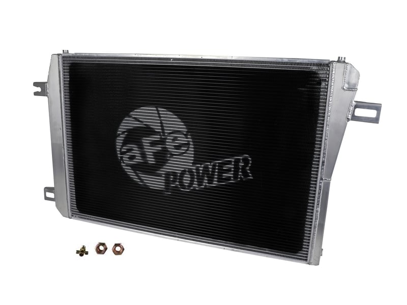 afe bladerunner street series tube & fin aluminum radiator 06-10 gm diesel trucks 6.6l v8 46-52041
