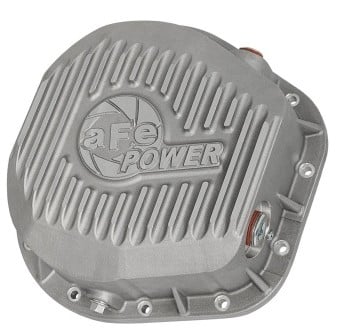 afe rear differential cover (raw; street series); ford diesel trucks 86-13 v8 (td) 46-70020