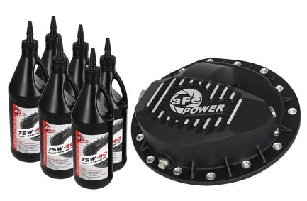 afe power cover diff front machined w/ 75w-90 gear oil dodge diesel trucks 03-11 l6-5.9/6.7l 46-70042-wl
