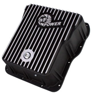 afe power cover trans pan machined trans pan gm diesel trucks 01-12 v8-6.6l machined 46-70072