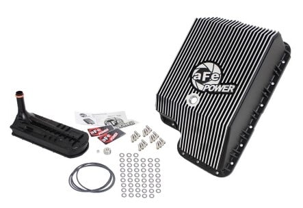afe transmission pan (black); ford diesel trucks 03-10 v8-6.0/6.4l (td) 46-70122-1
