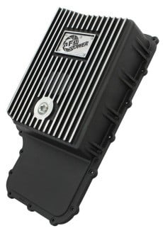 afe power transmission pan black machined 11-14 ford 6r140 trucks v8 6.7l (td) 46-70182