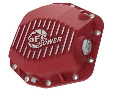afe pro series rear differential cover red 2018+ jeep wrangler (jl) v6 3.6l (dana m220) 46-71000r