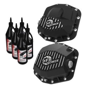 afe pro series front and rear diff cover kit w/ oil 2018+ jeep wrangler (jl) v6 3.6l (dana m220) 46-7100ab