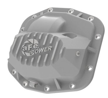 afe street series front differential cover raw 2018+ jeep wrangler (jl) v6 3.6l (dana m186) 46-71010a
