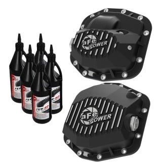 afe pro series front/rear diff cover kit w/ oil 2018+ jeep wrangler (jl) 2018 3.6l (dana m186/m220) 46-7101ab