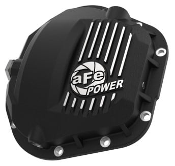 afe pro series dana 60 front differential cover black w/ machined fins 17-20 ford trucks (dana 60) 46-71100b