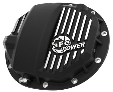afe power pro series aam 9.5/9.76 rear diff cover black w/mach fins 14-19 gm silverado/sierra 1500 46-71120b