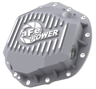 afe street series rear differential cover raw w/ machined fins 19-20 ram 2500/3500 46-71150a