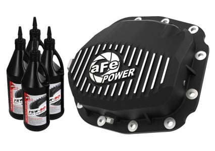 afe rear differential cover (black machined; pro series); 15-19 ford f-150 v6-2.7l (t) (12-bolt) 46-71181b