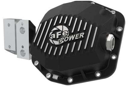 afe street series rear differential cover black w/machined fins 20+ jeep gladiator jt (dana m220) 46-71190b