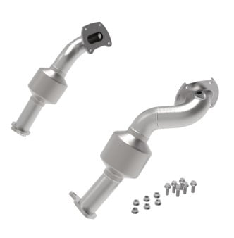 afe twisted steel down pipe 409ss w/ cat 16-17 toyota tacoma v6-3.5l 48-46012-hc