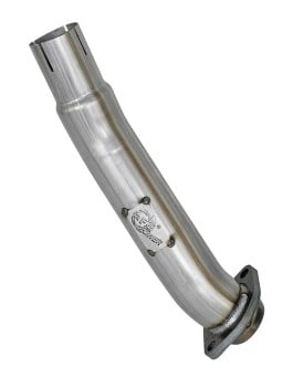 afe twisted steel 2in stainless steel loop delete down-pipe 2018+ jeep wrangler (jl) v6 3.6l 48-48024