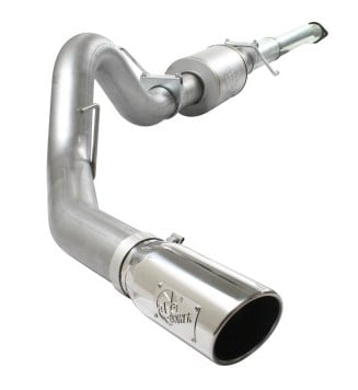 afe atlas exhaust 4in aluminized cat-back w/ 304 ss polished tip 11-13 ford f-150 ecoboost v6 3.5l 49-03041-p