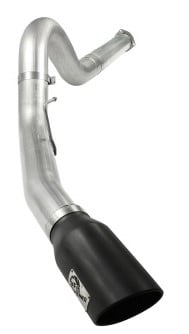 afe atlas 5in dpf-back aluminized steel exh sys ford diesel trucks 11-14 v8-6.7l td wrinkled blk tip 49-03055-b